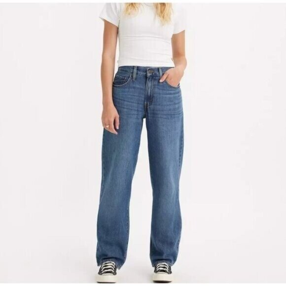 Levi's Premium 31x30 BAGGY DAD PERFORMANCE COOL WOMEN'S JEANS Blue Utopia - Picture 5 of 7